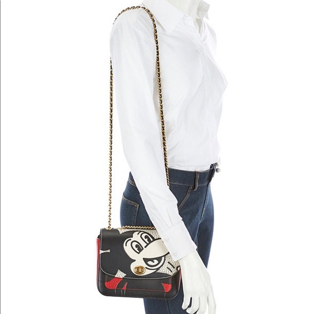 NEW COACH, the Mickey Mouse Madison Shoulder Bag - Picture 3 of 7